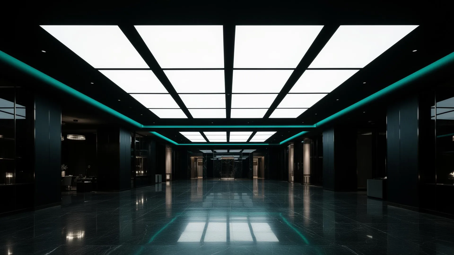 EOS stretch ceiling illuminated interior