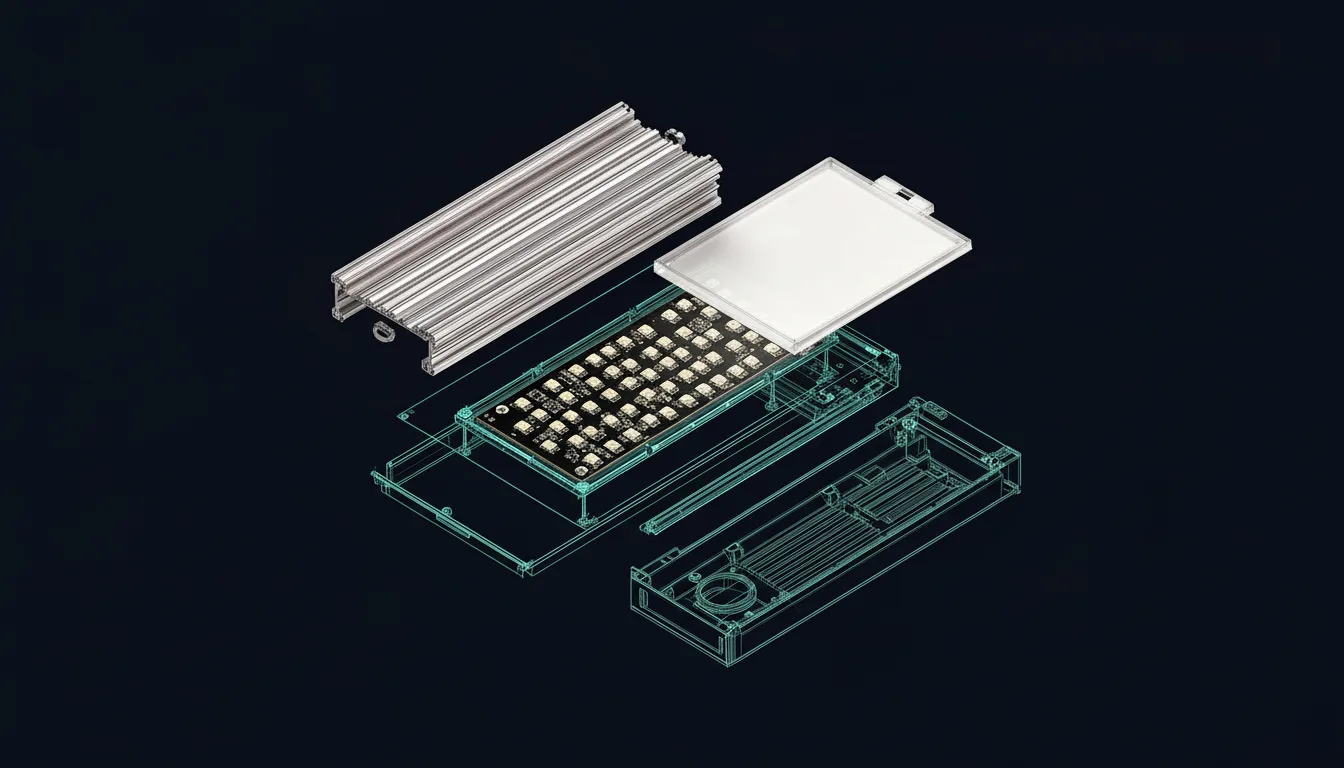 Custom-engineered LED gear trays and bespoke lighting components